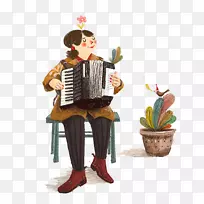 手风琴卡通插画-卡通手风琴-空若网 手风琴卡通插画-卡通手风琴-空若网