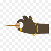 黄色 手套 线条-空若网 黄色 手套 线条-空若网