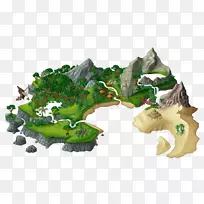 桌面壁纸像素艺术动画-浮岛-空若网 桌面壁纸像素艺术动画-浮岛-空若网