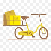 自行车 卡通 黄色-空若网 自行车 卡通 黄色-空若网