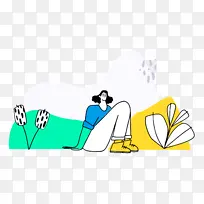 卡通 黄色 线条-空若网 卡通 黄色 线条-空若网