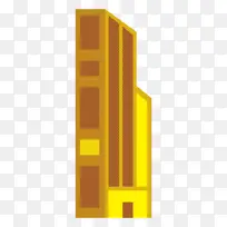 摩天大楼 黄色 线条-空若网 摩天大楼 黄色 线条-空若网