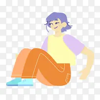 坐 坐在地板上 腿-空若网 坐 坐在地板上 腿-空若网