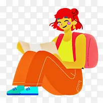 坐着 坐在地板上 卡通-空若网 坐着 坐在地板上 卡通-空若网