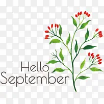 你好 九月 水彩画-空若网 你好 九月 水彩画-空若网