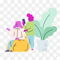 卡通 花卉 紫色-空若网 卡通 花卉 紫色-空若网