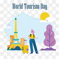 世界旅游日 埃菲尔铁塔 绘画-空若网 世界旅游日 埃菲尔铁塔 绘画-空若网