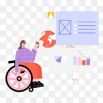 轮椅 人物 绘画-空若网 轮椅 人物 绘画-空若网