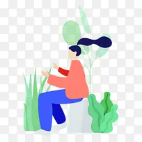 坐姿 水彩画 颜料-空若网 坐姿 水彩画 颜料-空若网