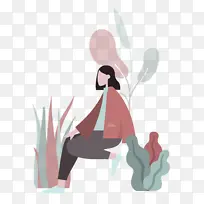 坐姿 卡通 绘画-空若网 坐姿 卡通 绘画-空若网