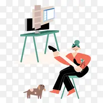 独处时间 水彩画 素描-空若网 独处时间 水彩画 素描-空若网