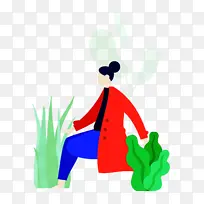 坐着 卡通 绘画-空若网 坐着 卡通 绘画-空若网