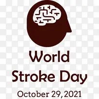 世界中风日 标志 线条-空若网 世界中风日 标志 线条-空若网