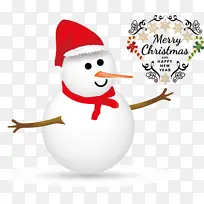 圣诞快乐 新年快乐 雪人-空若网 圣诞快乐 新年快乐 雪人-空若网
