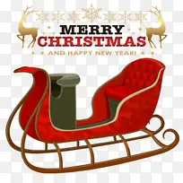 圣诞快乐 新年快乐 雪橇-空若网 圣诞快乐 新年快乐 雪橇-空若网