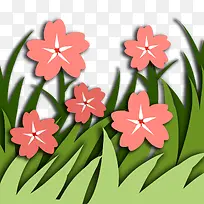 剪纸风花卉 小草-空若网 剪纸风花卉 小草-空若网