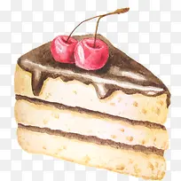手绘水彩风甜品食物蛋糕-空若网 手绘水彩风甜品食物蛋糕-空若网