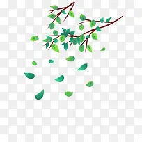 树叶树枝春天绿色-空若网 树叶树枝春天绿色-空若网
