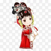 手绘卡通京剧人物女孩-空若网 手绘卡通京剧人物女孩-空若网