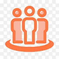 红色扁平化团队元素-空若网 红色扁平化团队元素-空若网