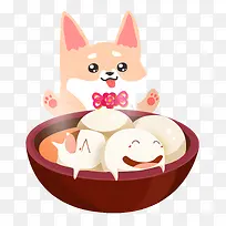 卡通手绘节日可爱汤圆-空若网 卡通手绘节日可爱汤圆-空若网