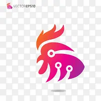 炫彩鸡头标志-空若网 炫彩鸡头标志-空若网