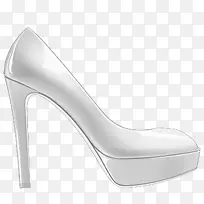 免扣白色高跟鞋-空若网 免扣白色高跟鞋-空若网