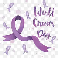 水彩紫色飘扬丝带-空若网 水彩紫色飘扬丝带-空若网