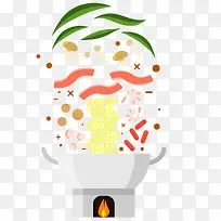 冬天食物火锅矢量免抠图-空若网 冬天食物火锅矢量免抠图-空若网
