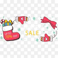 冬季促销圣诞袜横幅-空若网 冬季促销圣诞袜横幅-空若网