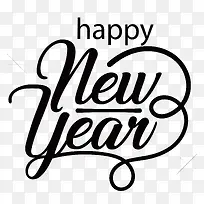矢量新年快乐艺术字-空若网 矢量新年快乐艺术字-空若网