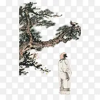 老人与树中国风-空若网 老人与树中国风-空若网