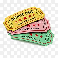 三张彩色票根-空若网 三张彩色票根-空若网