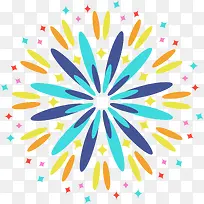 新春彩色烟花素材图片ai矢量元素-空若网 新春彩色烟花素材图片ai矢量元素-空若网