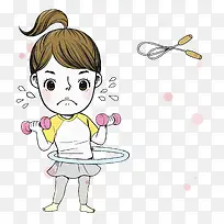 努力减肥的女孩-空若网 努力减肥的女孩-空若网