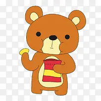 吃零食小熊PNG下载-空若网 吃零食小熊PNG下载-空若网