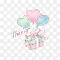 带着爱心气球的礼物-空若网 带着爱心气球的礼物-空若网