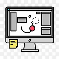 矢量卡通手绘电脑显示器-空若网 矢量卡通手绘电脑显示器-空若网