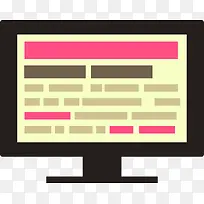 卡通显示器图标矢量-空若网 卡通显示器图标矢量-空若网