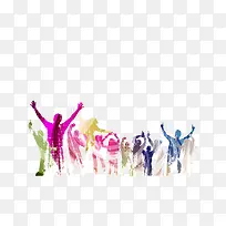 欢呼跳跃中的人下载-空若网 欢呼跳跃中的人下载-空若网