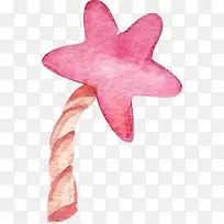 卡通手绘梦幻星星粉色-空若网 卡通手绘梦幻星星粉色-空若网