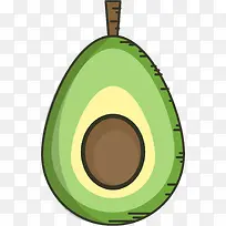 对称风格青绿色矢量牛油果-空若网 对称风格青绿色矢量牛油果-空若网