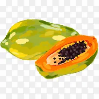 卡通简约美食装饰广告设计木瓜-空若网 卡通简约美食装饰广告设计木瓜-空若网