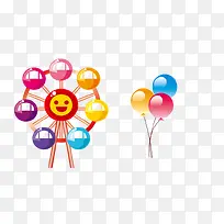 可爱卡通气球-空若网 可爱卡通气球-空若网