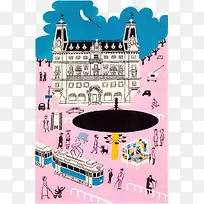 插画-游乐园-空若网 插画-游乐园-空若网