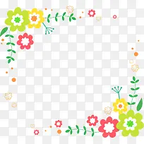 多彩花丛框架-空若网 多彩花丛框架-空若网