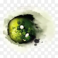 水彩墨迹花朵-空若网 水彩墨迹花朵-空若网