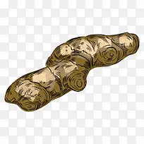 生姜蔬菜瓜果手绘插画写实免抠下-空若网 生姜蔬菜瓜果手绘插画写实免抠下-空若网