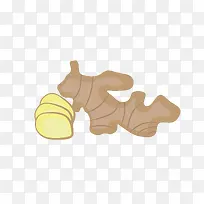 矢量卡通扁平化生姜png-空若网 矢量卡通扁平化生姜png-空若网