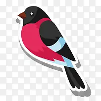 灰喜鹊手绘卡通矢量-空若网 灰喜鹊手绘卡通矢量-空若网